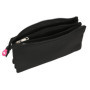 Trousse Fourre-Tout Triple Kappa Black and pink Noir (22 x 12 x 3 cm) 29,99 €