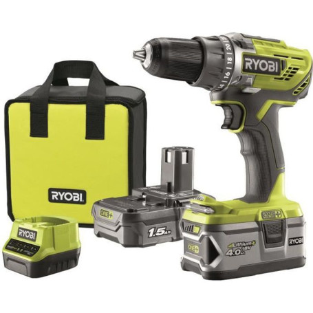 RYOBI ONE+ Perceuse 18 Volts - 2 batteries 2.0Ah & 4.0Ah - R18DD3-2415BS 199,99 €
