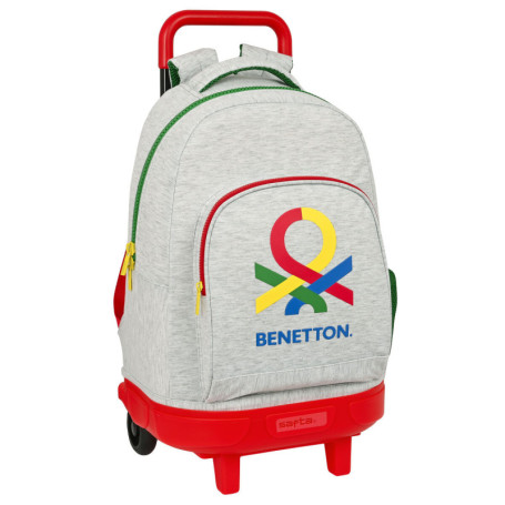 Cartable à roulettes Benetton Pop Gris (33 x 45 x 22 cm) 81,99 €